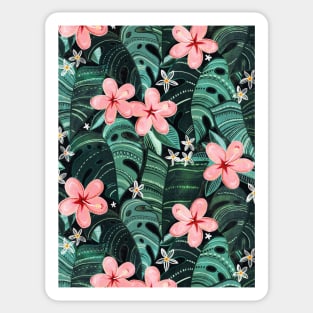 Midnight Tropical Garden Sticker